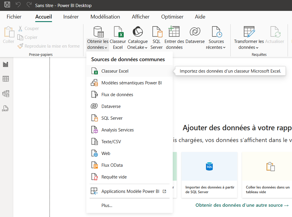 charger des données depuis Excel