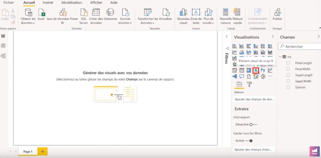 Visuel R Power BI