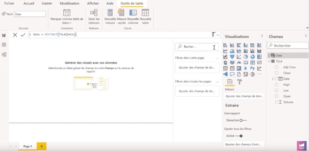 Données Microsoft Power BI