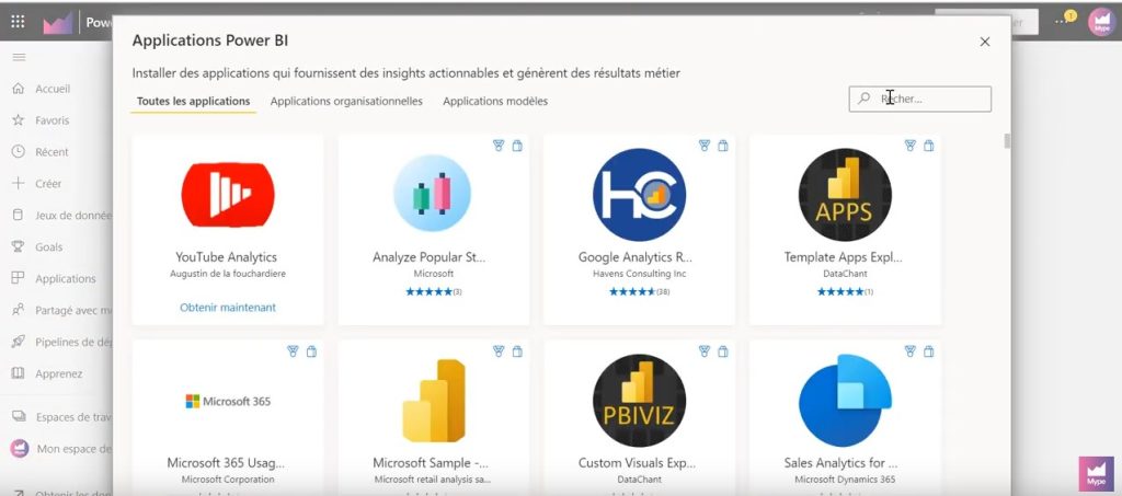 applications power bi service