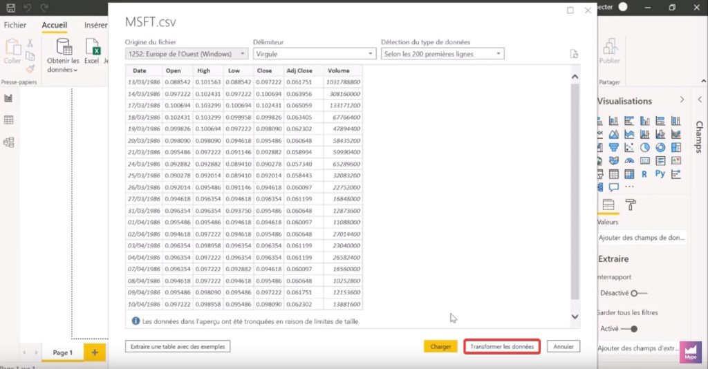 fonction power query