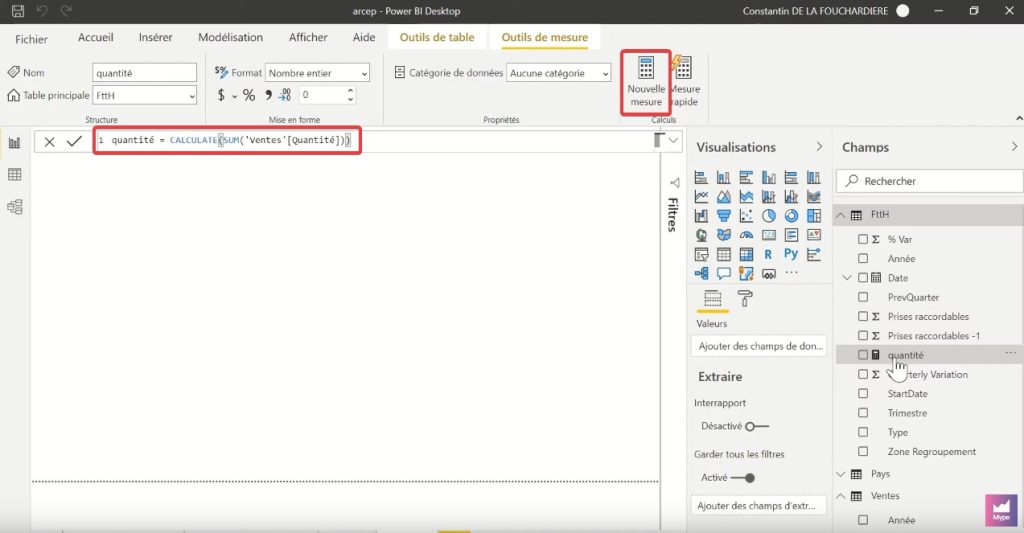 fonction dax power bi