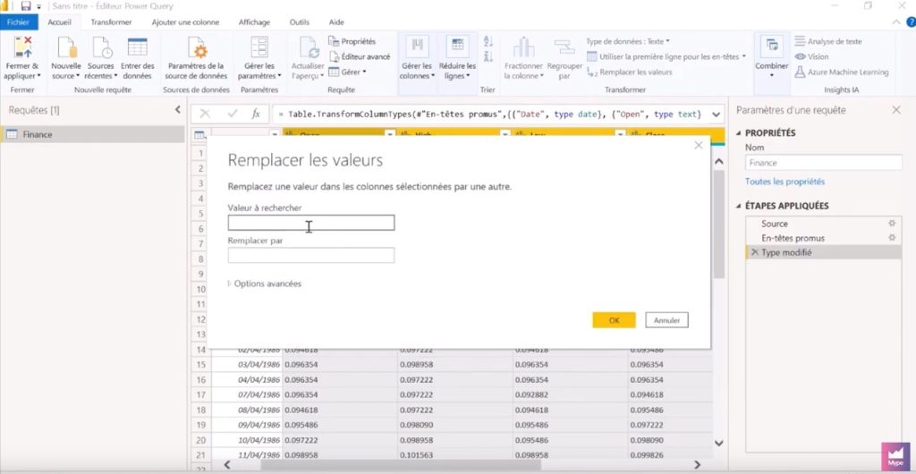 creer fonction avec parametre power query