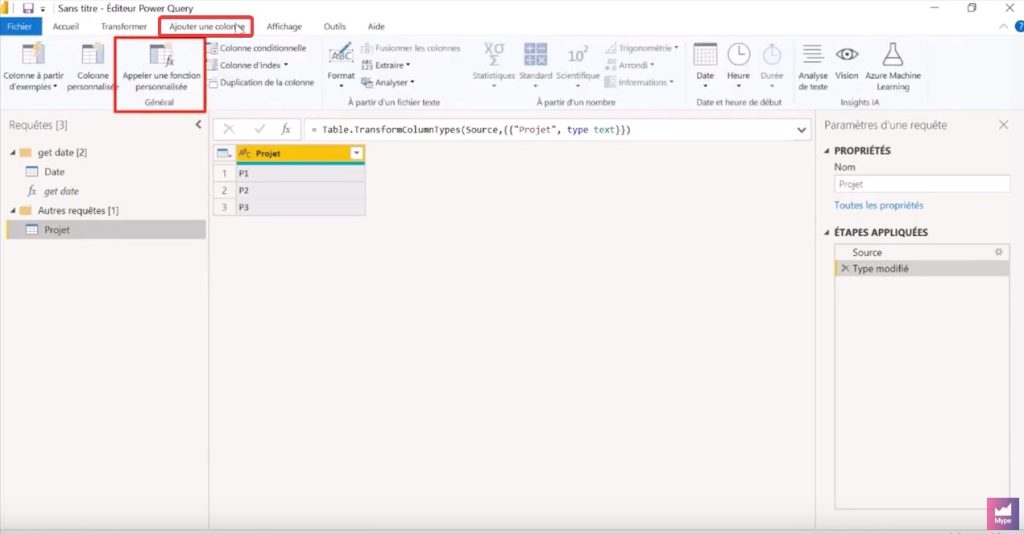 fonction sans parametre power query