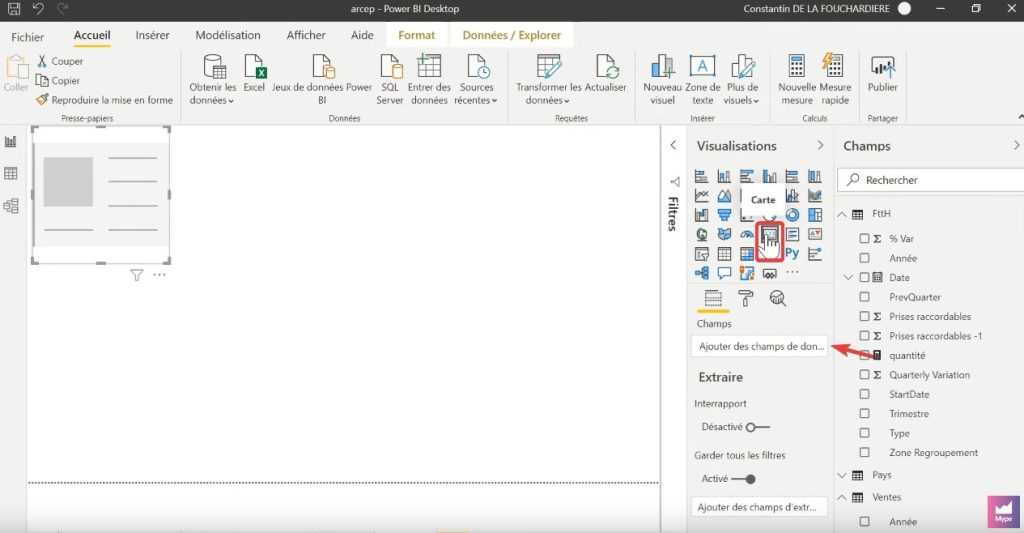 fonction dax filter power bi