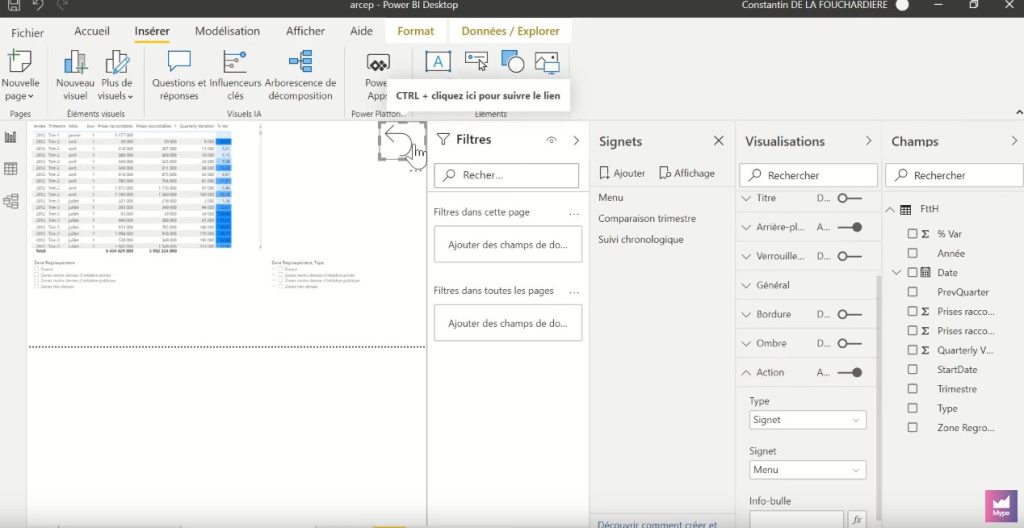 signets bookmarks power bi