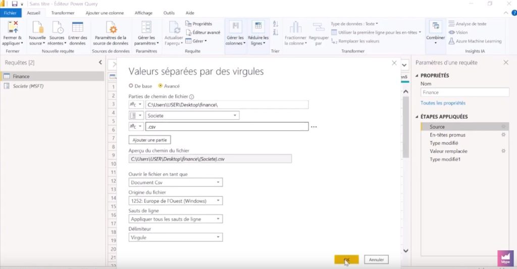 fonctionnalites power query