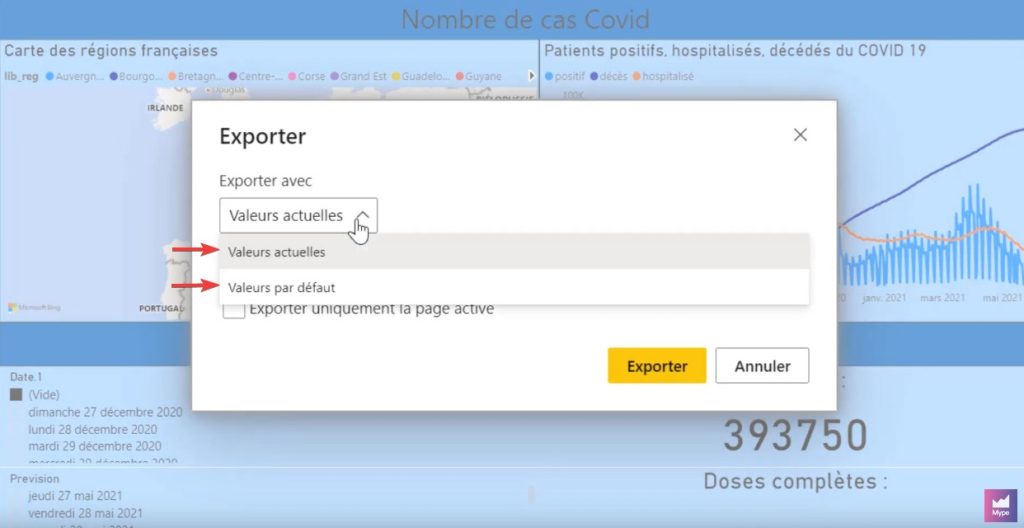Exporter rapport Power BI