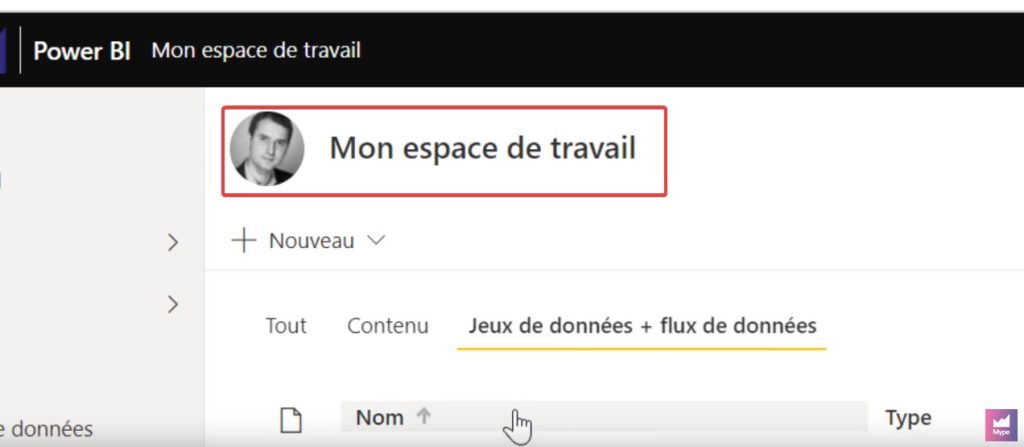 « Espace travail Power BI Service