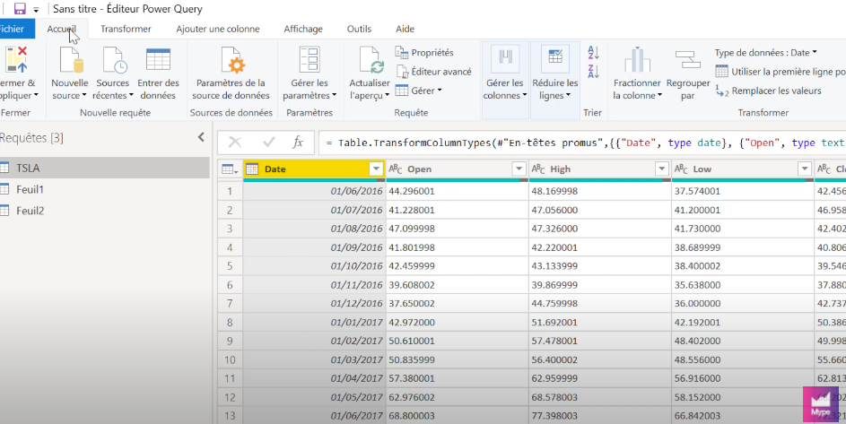 Présentation de Power Query dans Power BI